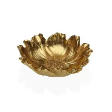 Centerpiece Versa Golden Flower 17 x 5,2 x 17,5 cm