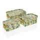 Basket set Versa Textile Lemon 18 x 14 x 28 cm