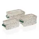Basket set Versa Dotty Textile 18 x 14 x 28 cm