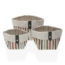 Basket set Versa Ligne Textile 14 x 14 x 14 cm