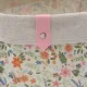 Juego de Cestas Versa Textil Flores 14 x 14 x 14 cm