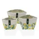 Basket set Versa Textile Lemon 14 x 14 x 14 cm