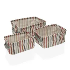 Basket set Versa Ligne Textile 18 x 14 x 28 cm