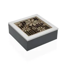 Box for Infusions Versa MDF Wood 20 x 7 x 20 cm Flowers