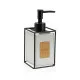 Soap Dispenser Versa White Black Ceramic Plastic 6 x 8 x 16 cm