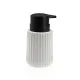 Soap Dispenser Versa White Ceramic Bamboo