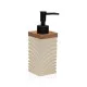 Soap Dispenser Versa Beige Ceramic Bamboo