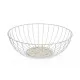 Juego de Cestas Versa Blanco Metal Acero Madera MDF 28 x 11 x 28 cm