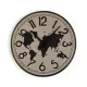 Wall Clock Versa Metal World Map 4 x 40 x 40 cm