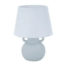 Lámpara de mesa Versa Gris Lino Cerámica 20 x 28 cm