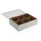 Caja para Infusiones Versa Blanco Madera MDF 18 x 7,5 x 24 cm Flores