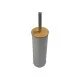 Escobilla para el Baño Versa Gris Metal Bambú 38,4 cm