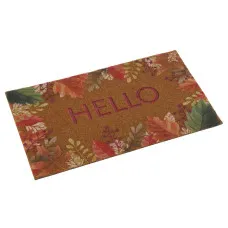Felpudo Versa Hello Floral Termoplástico Fibra de coco 40 x 2 x 70 cm