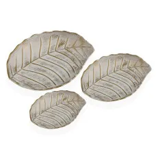 Centerpiece Versa White 22 x 5 x 30 cm (3 Pieces)