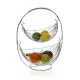 Fruit Bowl Versa Black 2 Shelves (27 x 45,5 x 36 cm)