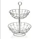 Fruit Bowl Versa 2 Shelves Metal Silver Steel 28 x 41 x 28 cm