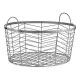Set of Baskets Circular Silver Metal (3 pcs)