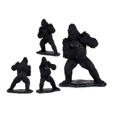 Decorative Figure Gorilla Black Resin (25,5 x 56,5 x 43,5 cm)