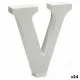 Letra V 2 x 11 cm Madera Blanco (24 Unidades)