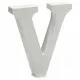 Letra V 2 x 11 cm Madera Blanco (24 Unidades)