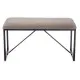 Bench Brown Metal Cloth 81 x 42 x 38 cm