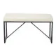 Bench White Metal Cloth 81 x 42 x 38 cm