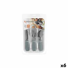 Cutlery Set Grey Silver Stainless steel Plastic (6 Units)