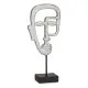 Decorative Figure Face Silver Polyresin (19,5 x 38 x 10,5 cm)