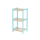 Bathroom Shelves 35 x 30 x 70 cm Blue Natural Bamboo Pine