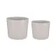 Set de Macetas Ø 22 cm Ø 27 cm 2 Piezas Gris Arcilla