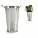 Planter With handles Silver (15 x 23,5 x 20 cm) (24 Units)