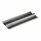 Molde para Baguettes Gris oscuro Metal Acero al carbono 16 x 2,5 x 38 cm Pan (12 Unidades)