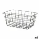 Multi-purpose basket Black Metal 30,3 x 14 x 22,5 cm Rectangular (6 Units)