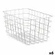 Cesta Multiusos Plateado Metal 38 x 21 x 26 cm Rectangular (6 Unidades)