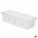Fridge Organiser White Transparent Plastic 37,5 x 9 x 14,3 cm (12 Units)