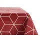 Tablecloth Abstract Maroon Thin canvas White (140 x 180 cm)