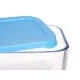 Lunch box SNOW BOX Blue Transparent Glass Polyethylene 790 ml (12 Units)