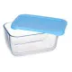 Lunch box SNOW BOX Blue Transparent Glass Polyethylene 790 ml (12 Units)