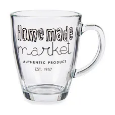 Taza Mug Vivalto Market Transparente 320 ml (6 Unidades)
