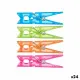 Clothes Pegs Multicolour Plastic 24 Pieces Set (24 Units)