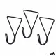 Colgadores Negro Metal Triangular Set 3 Piezas (6 Unidades)