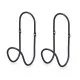Hangers Black Metal Set 2 Pieces (6 Units)