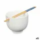 Bowl Kinvara B10067A White Bamboo 24 x 10,7 x 13,3 cm Toothpicks asiatico/oriental (12 Units)