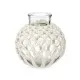 Vase White Cloth Glass 25 x 26,5 x 25 cm (4 Units) Macrame