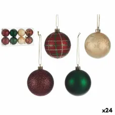 Set de Bolas de Navidad Multicolor 6 cm Plástico (24 Unidades)