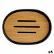 Soap dish Black Brown Bamboo polypropylene 9,5 x 2,5 x 13 cm (6 Units)
