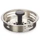 Sink Filter Ø 8,5 cm Black Silver Stainless steel (24 Units)