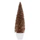 Decorative Figure Christmas Tree Bronze Golden Plastic 10 x 38 x 10 cm (6 Units)