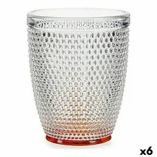 Vaso Vivalto P00409ZD/BHA6 AMBER Transparente Ambar Vidrio Puntos 300 ml (6 Unidades)