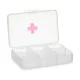 Pillbox with Compartments Berilo HW0929-1 Transparent Plastic 11,5 x 18 x 2,2 cm (12 Units)
